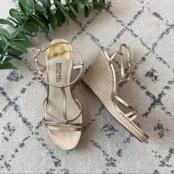 MICHAEL Michael Kors Shoes - Michael Michael Kors ‘Kami T Strap’ Wedge